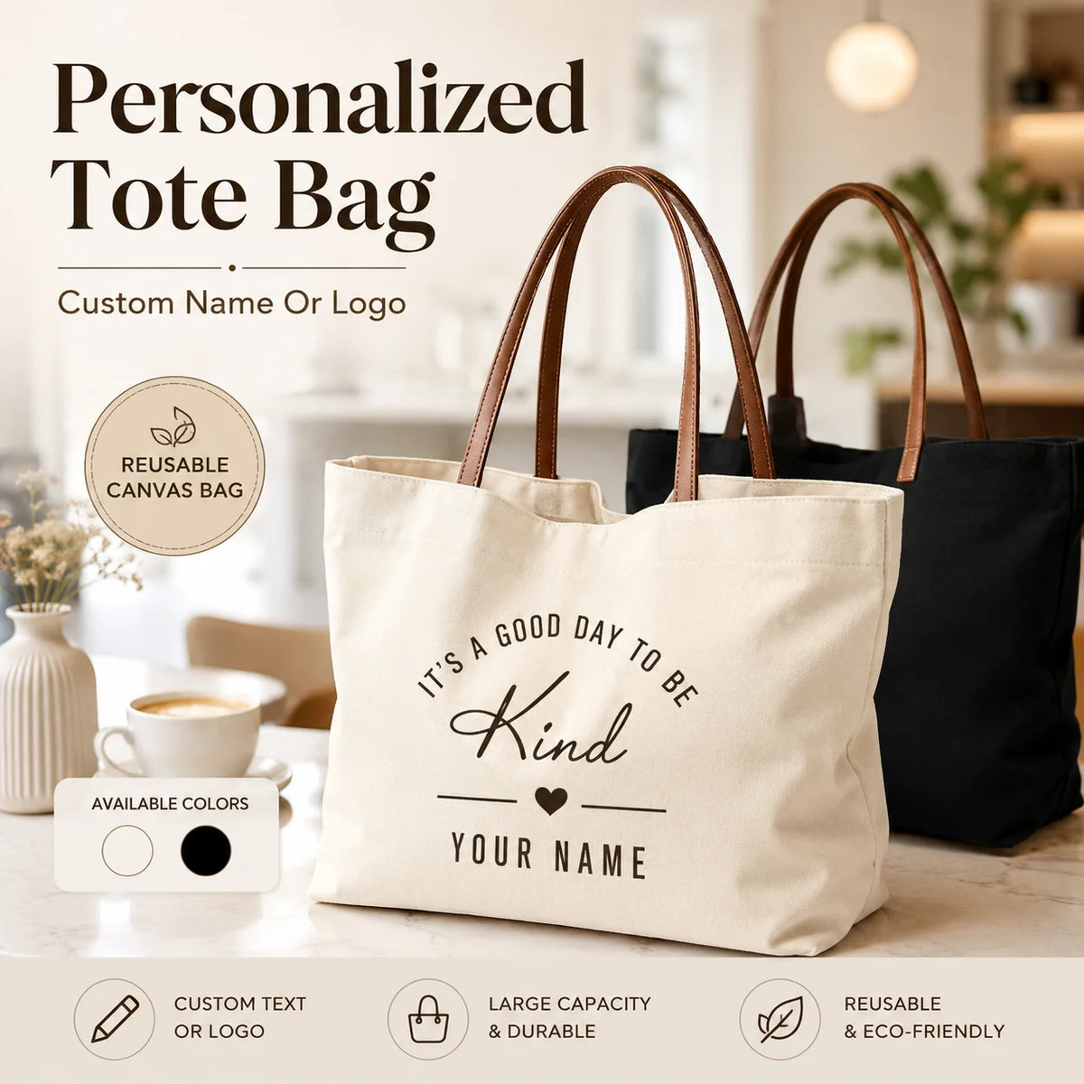 sac main tote bag toile coton beige clair moderne portable
