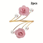 Accessoires fenêtre clips roses décor rouge élégant fixations rideaux