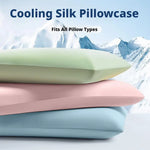 protège oreiller vert pastel rose clair bleu clair satiné moderne confortable doux frais polyester