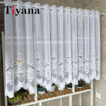 rideau blanc dentelle fleurs peony translucide fenetre classique romantique deco balcon