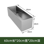 bac fleurs moderne acier inoxydable lisse opaque simple extérieur intérieur plante succulente décoration balcon