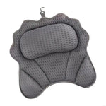 coussin bain blanc gris tissu petits points moderne crochet doux