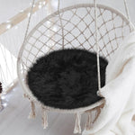 tapis rond blanc fourrure synthétique moderne antidérapant résistant décoloration intérieur maison porte sol
