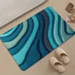 tapis moderne bleu spiral antidérapant résistant décoloration salon bain extérieur 30x50cm 40x60cm