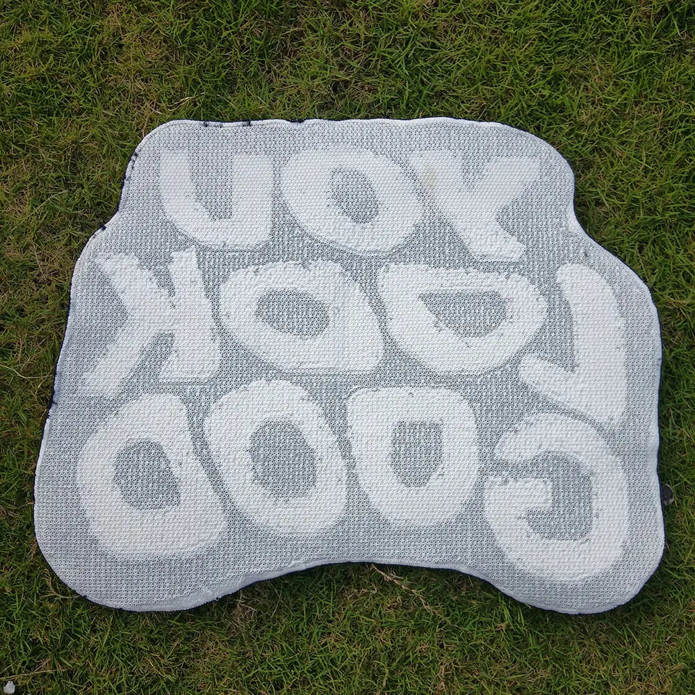 tapis acrylique lettre YOU LOOK GOOD moderne antidérapant noir blanc intérieur salon chambre