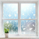 film décoratif adhésif fleurs feuilles transparent moderne isolation uv protection thermique