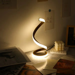 lampe table moderne spirale noir blanc orange réglable chambre salon