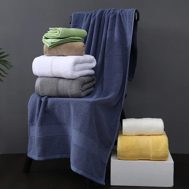 serviette bain coton rayures horizontales absorbante séchage rapide grande maison sport