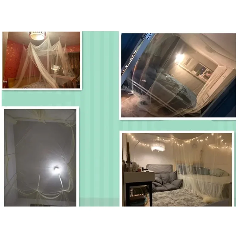 moustiquaire lit double dôme blanc tulle transparent crochet adhésif romantique decoratif chambre toit semi