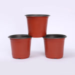 pots fleurs plastique moderne rouge noir drainage 14cm haute qualité jardin