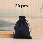 sacs rangement réutilisables toile coton cordon anti poussière blanc noir