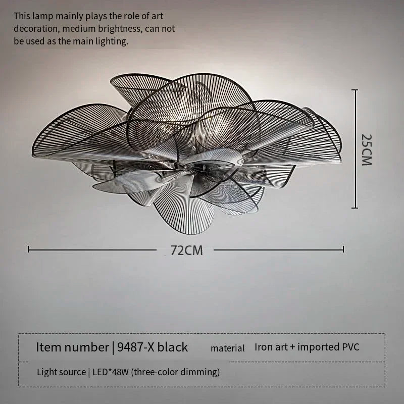 lampe suspendue moderne floral blanc noir suspension ajustable chambre entrée étude