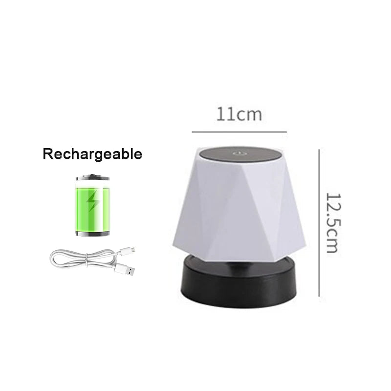 lampe table rechargeable led hauteur réglable sans fil moderne blanc noir minimalisteTouchable