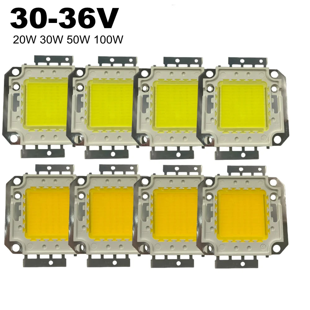 source led 100w 20w 30w 50w blanc jaune carré moderne haute puissance