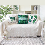 couverture boho chic motif géométrique blanc portable pique nique voyage maison