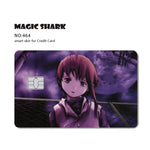 cartes crédit personnalisables dessin animé serial experiments lain stickers adhésifs multicolores opaques illustration américaine