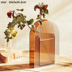 vase géométrique moderne transparent coloré décoration maison table centerpiece floral