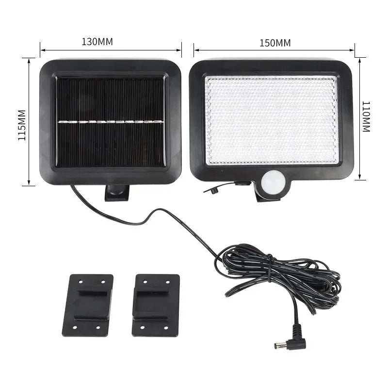 lampe solaire murale moderne capteur mouvement télécommande ip65 étanche led noir bleu blanc