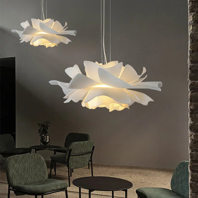 Lustre fleur blanc design nordique chambre fille