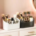 organisateur rangement blanc boîtes stockage grille moderne adhésif cosmétiques brosse maquillage