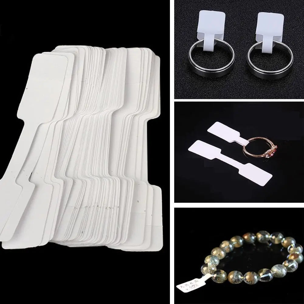 étiquettes prix blancs rectangulaires adhésives bijoux affichage vente tringle papier lisse opaques variées pack