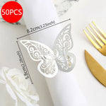 décoration table papillon ornements floraux motifs spirales rouge doré violet iridescent artisanal