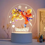 lampe led dragon ball transparente personnages goku animation décoration noël moderne