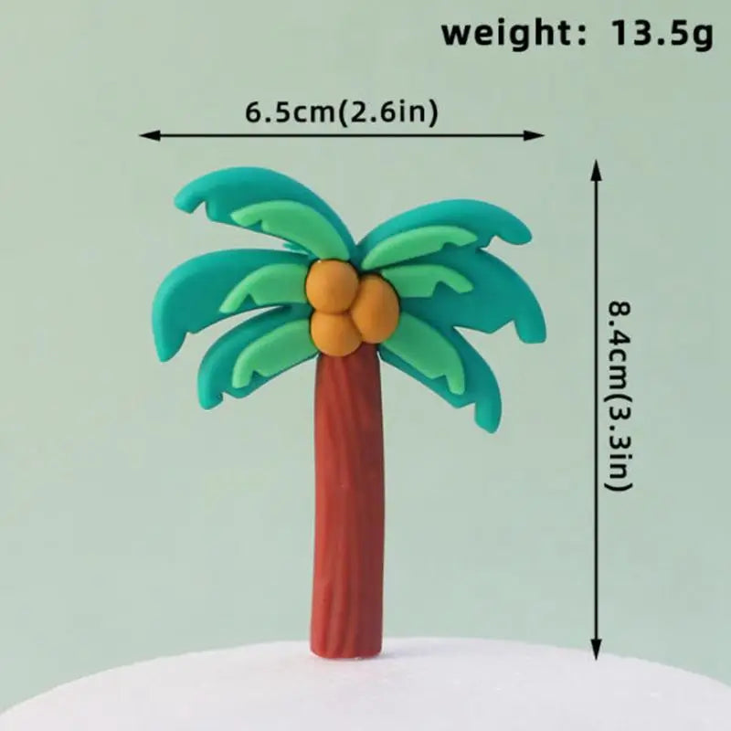 décoration gâteau anniversaire dinosaures feuilles tropicales volcan drapeaux enfants happy birthday plastique