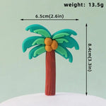 décoration gâteau anniversaire dinosaures feuilles tropicales volcan drapeaux enfants happy birthday plastique