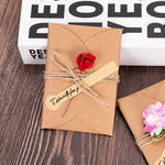cartes voeux vintage enveloppes fleurs artificielles ruban jute anniversaire mariage noel retraite