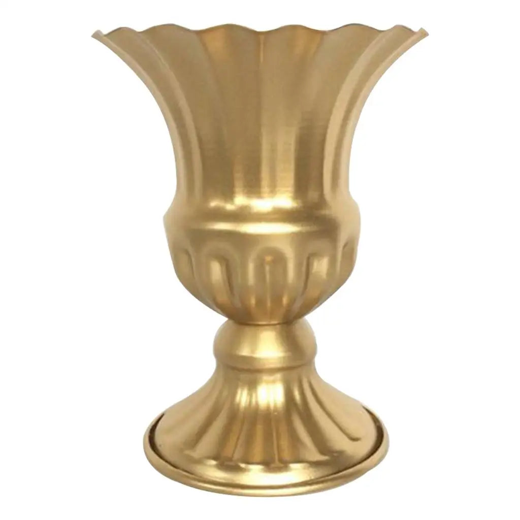 vase doré blanc gris floral classique élégant intérieur extérieur bouquets multiples support table arrangements