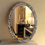miroir décoratif ovoïde coquillages bohème accueil maison accessoires deco coquillage bordure ornemental