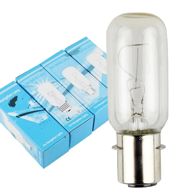 ampoule transparente classique 24v 220v e27 p28s incandescente 65w bayonet base éclairage navigation thuyền