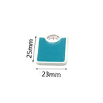 balance salle bain miniature résine rose bleu blanc classique 12ème