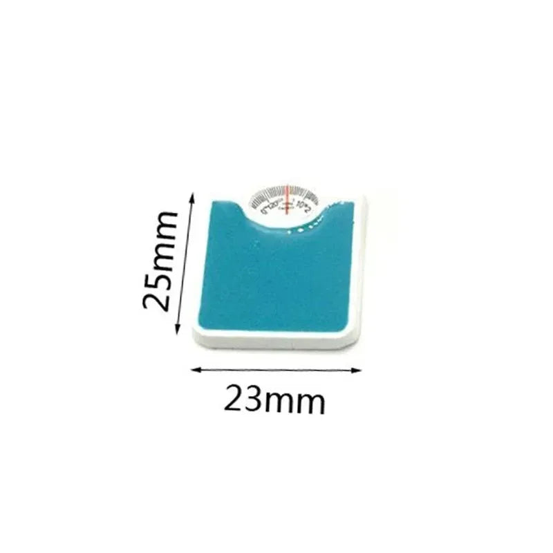 balance salle bain miniature résine rose bleu blanc classique 12ème