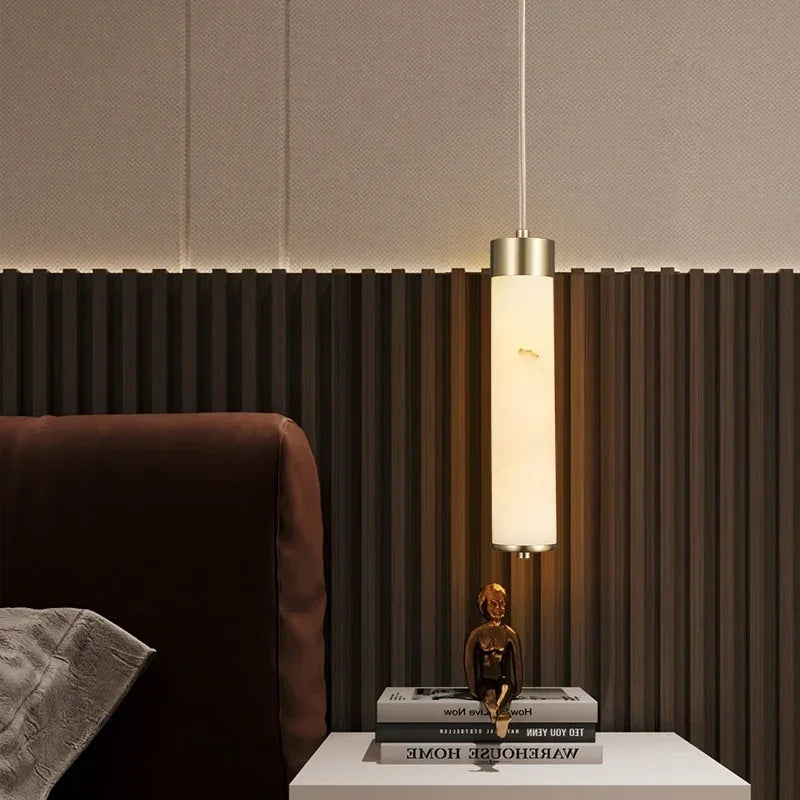 lampe suspendue marbre blanc doré moderne salon chambre étude 6000K 4000K 3000K