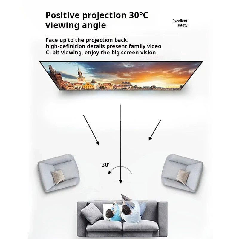 rideau projecteur gris moderne verre velcro portable hd 60 133 pouces