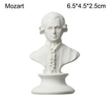 buste sculptural résine blanc détails antiques classiques décoration intérieure alexander beethoven athena chopin