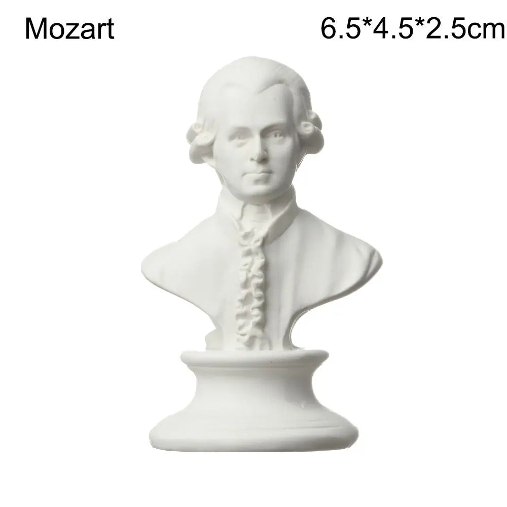 buste sculptural résine blanc détails antiques classiques décoration intérieure alexander beethoven athena chopin