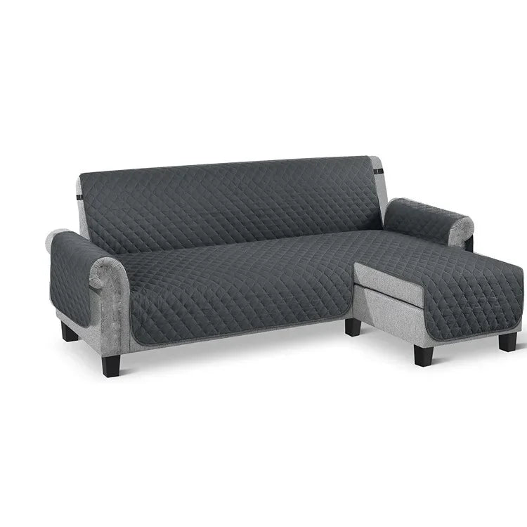 housse canapé polyestère gris diamond check élastiques moderne salon lavable machine