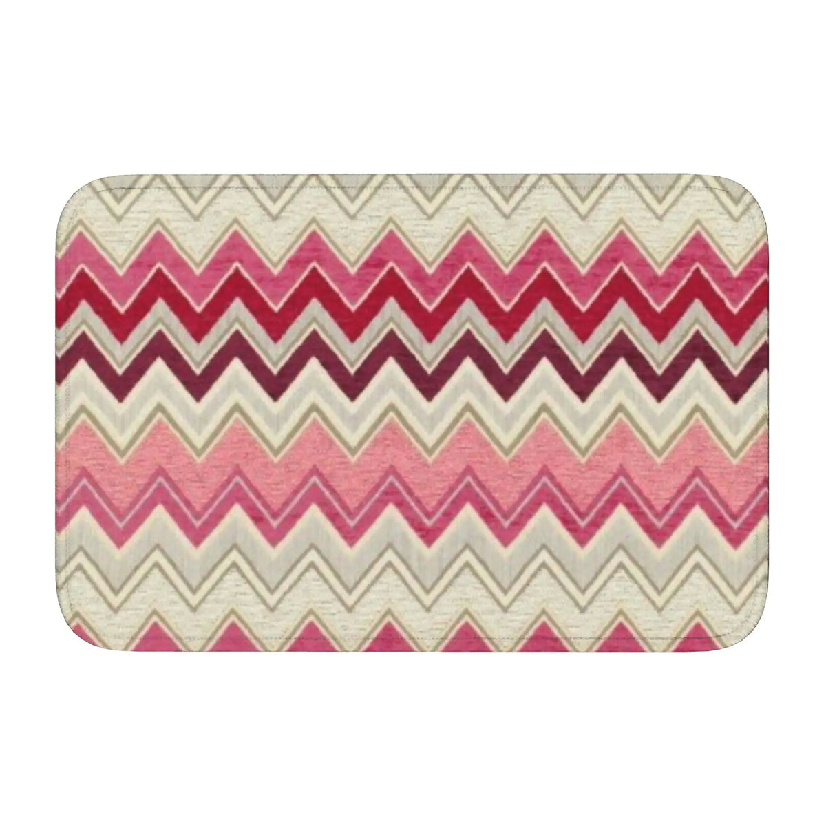 tapis moderne multicolore zigzag antidérapant polyester extérieur intérieur bain chambre