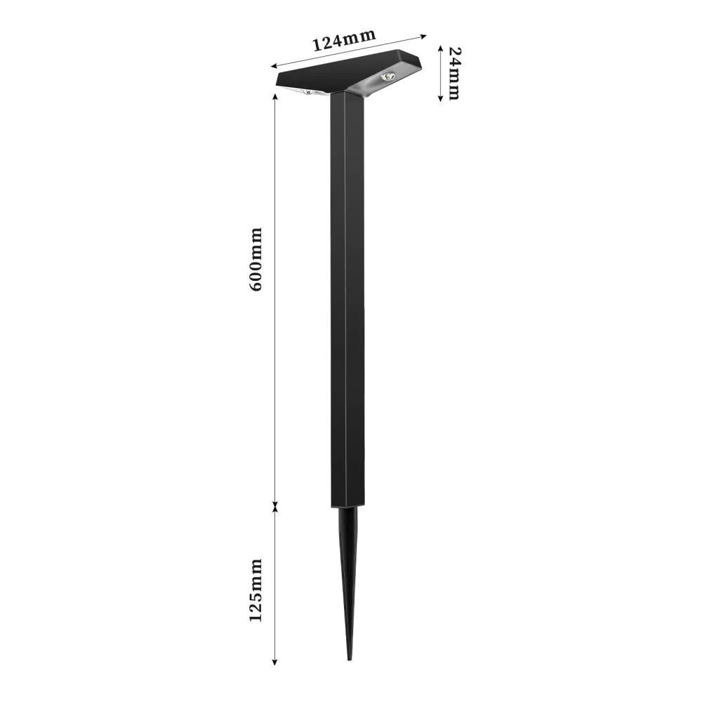 lumière solaire led noire ip65 hauteur ajustable moderne extérieure jardin vacances 60cm 25cm piquets
