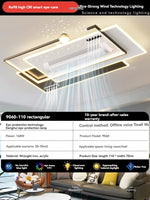 ventilateur moderne led noir blanc doré lumineux salon chambre étude entrée