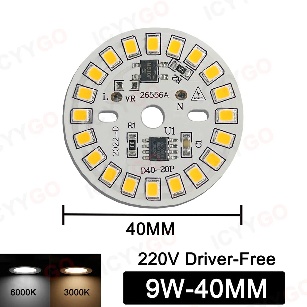 plaque led circulaire 24w blanc 6000k 3000k moderne diodes smd ac220v