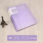 classeur transparent pvc a5 b5 organiseur documents scolaire scolaire moderne violet