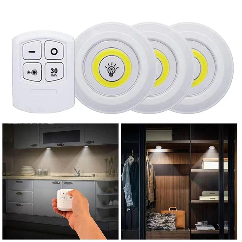 lumière led veilleuse blanc adhésive télécommande moderne batterie intangible leds