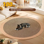 tapis gratter chats moderne tissé beige marron clair bleu jaune poignée resistant usage