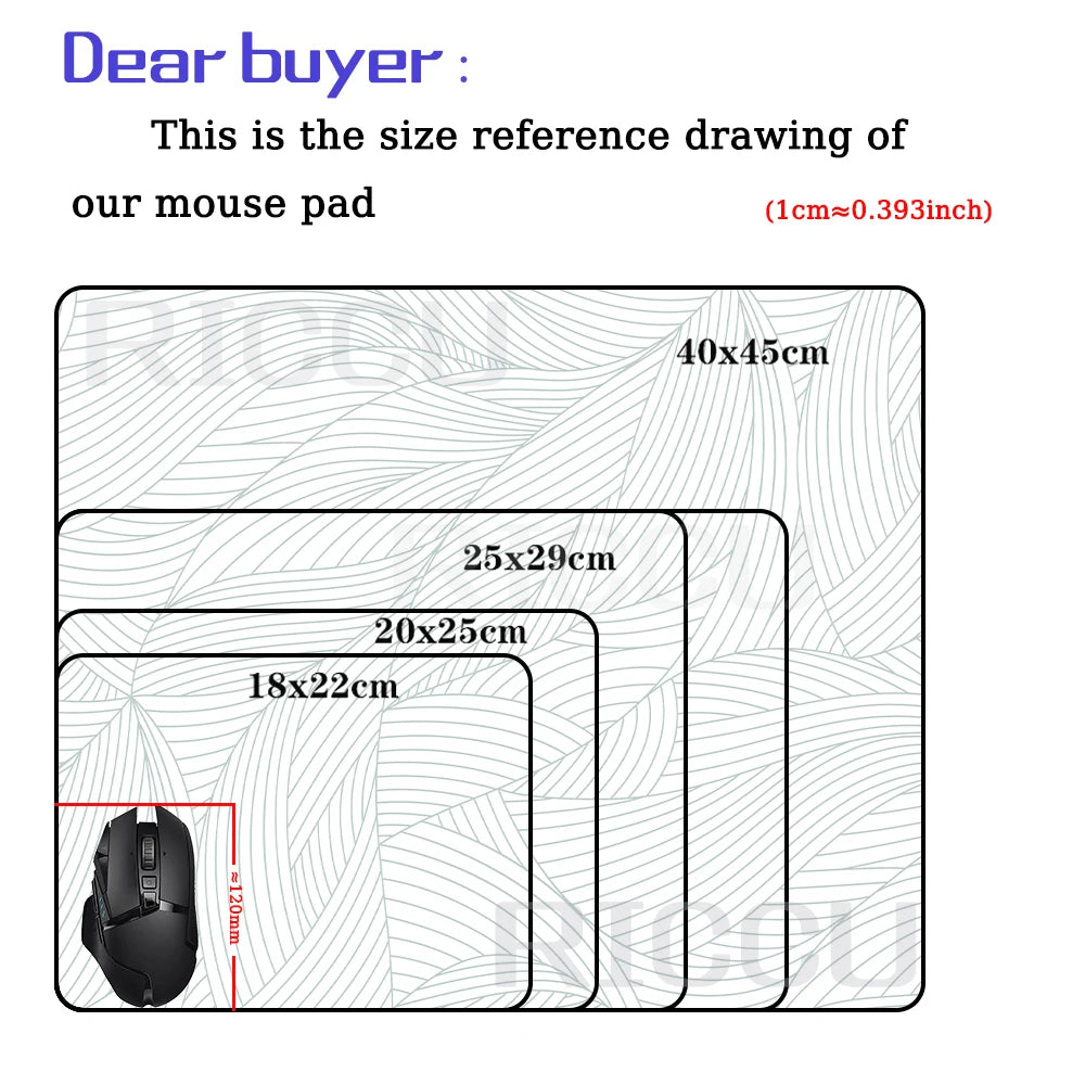tapis souris noir caoutchouc antidérapant adhésif moderne petit gamer 40x45cm 25x29cm 20x25cm 18x22cm