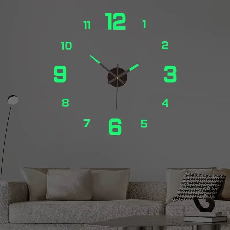 horloge murale moderne vert fluo rouge blanche dorée noire adhésive numérique salon chambre coucher