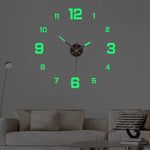 horloge murale moderne vert fluo rouge blanche dorée noire adhésive numérique salon chambre coucher